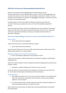 Stöd för att besvara kommunikationskriteriet