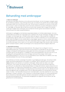 Behandling med antikroppar - BioInvent International AB