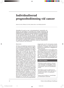 Individualiserad prognosbedömning vid cancer