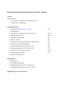 Sammanträde med tandvårdsstyrelsen den 1 februari 2012
