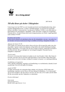 Till skolledare, skärgårdsskolor