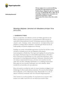 Kina - Mänskliga rättigheter, demokrati och