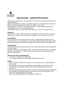 Akamprosat - patientinformation