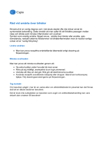 Råd vid smärta över bihålor