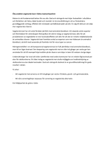 Öka andelen vegetarisk kost i Eslövs
