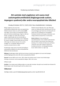 Anmälan till föreläsning om Att samtala med ungdomar och vuxna
