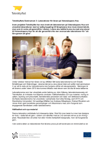 Tekniklyftets Seminarium 3: Laborationer för lärare på
