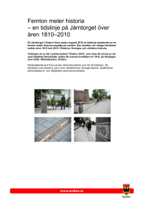 Femton meter historia – en tidslinje på Järntorget över åren 1810