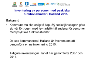 Inventering av personer med psykiska funktionshinder i Halland