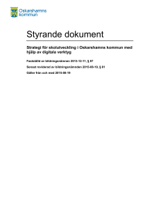Strategi för skolutveckling i Oskarshamns kommun med hjälp av