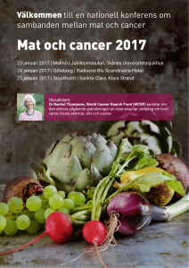 Mat och cancer 2017