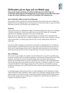 MEDIA Skillnaden på en App och en Webb-app