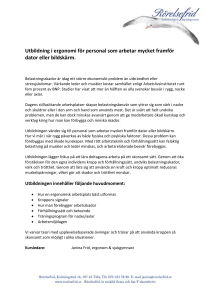 Utbildning i ergonomi och förflyttningsteknik för personliga assistenter