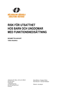 risk för utsatthet hos barn och ungdomar med funktionsnedsättning