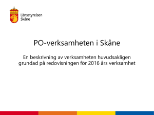 PO-verksamheten i Skåne