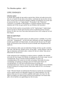 Fakta om upplysningen Bakgrund