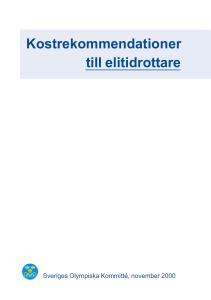 Kostrekommendationer till elitidrottare