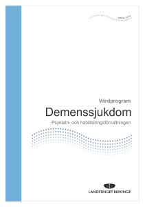 Demenssjukdom - Landstinget Blekinge
