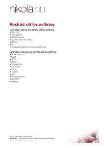 Kostråd vid lös avföring