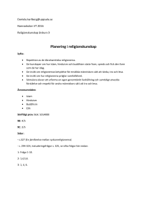 Planering årskurs 9