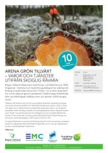 arena grön tillväxt – varor och tjänster utifrån skoglig råvara