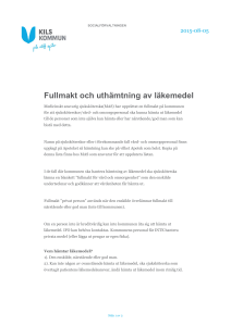 Fullmakt och uthämtning av läkemedel