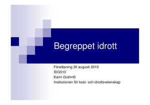 Begreppet idrott
