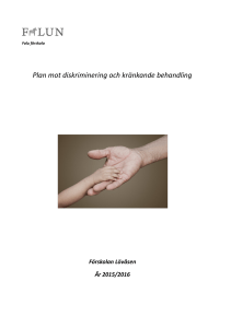 Plan mot diskriminering och kränkande behandling