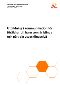FoU-rapport 1/2016 Utbildning i kommunikation för