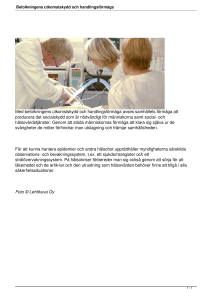 Befolkningens utkomstskydd och handlingsförmåga