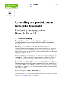 Utveckling och produktion av biologiska läkemedel