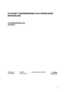 plan mot diskriminering och kränkande behandling