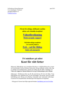 Kost för rätt fetter - Chalmers Publication Library