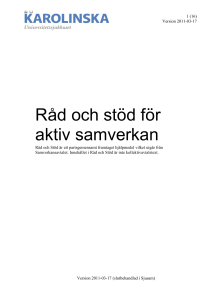 Råd och stöd för aktiv samverkan