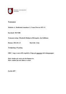 Tentamen Lycka till !