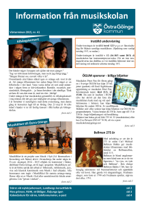 Information från musikskolan
