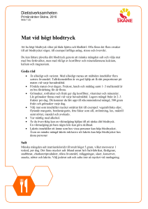 Mat vid högt blodtryck