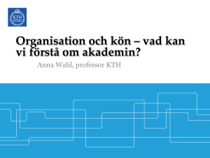Organisation och kön ‒ vad kan vi förstå om akademin?