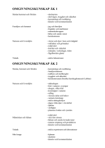 omgivningskunskap åk 1