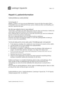 Hepatit A, patientinformation 2013-12-13