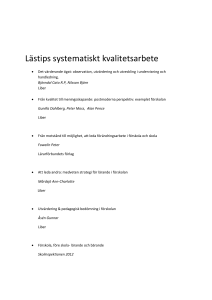 Lästips systematiskt kvalitetsarbete