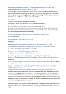 Minnesanteckningar från 14:e Energibranschens Rakelforum hos