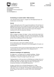 Hantering av Sociala medier i Håbo kommun (öppnas i nytt fönster)
