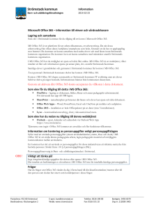 Office 365 - information elev vh Strömstad
