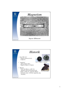 Magnetism Historik
