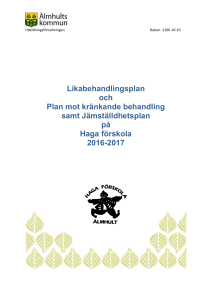 Likabehandlingsplan och Plan mot kränkande
