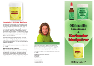Chlorella Koriander bladpulver