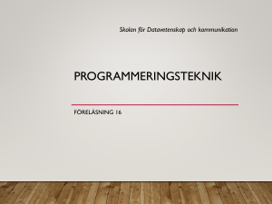 Föreläsning 16