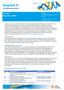 Hepatit C Försäljningsstatistik kvartal 2 2016