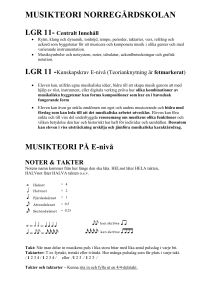 TEORI ÅR 9 Ht-2010 - Musik på Norregårdskolan